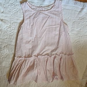 Pink and white tank top